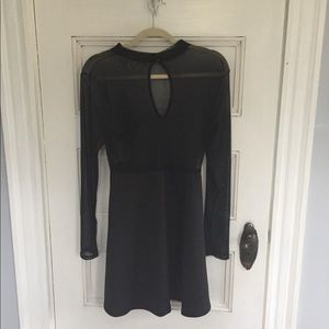 Black sheer skater style dress